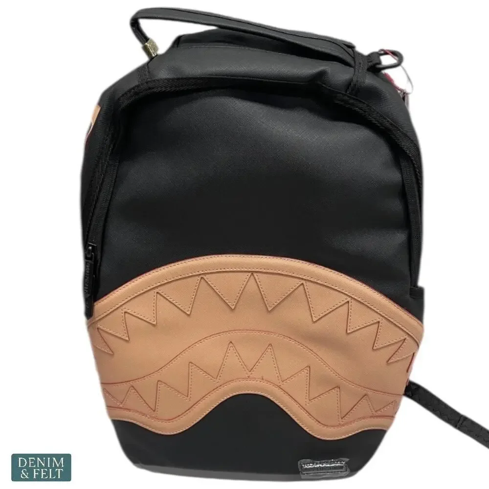 Sprayground‎ Grand Tourer Backpack Black/Tan Shark Limited Edition NWT/NEW!!